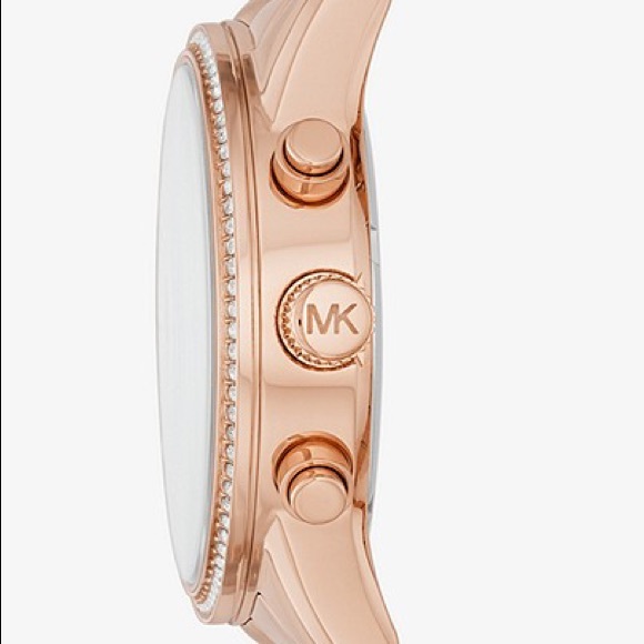 Michael Kors Rose Gold Swarovski Watch - Picture 2 of 2